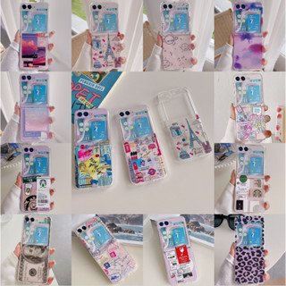 เคสโทรศัพท์มือถือ PC ใส กันกระแทก ลายทาสี Doodle Paris Tower สําหรับ Samsung Galaxy Z Flip 5 5G