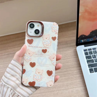 เคสโทรศัพท์มือถือ ลายหมีน่ารัก สําหรับ iPhone 11 12 12pro 12promax 13 13pro 13promax 14 14pro 14promax