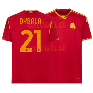 เสื้อเชิ้ต ลายทีมชาติฟุตบอล AS Roma สีแดง สําหรับผู้ชาย 2023