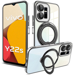 เคสซิลิโคนนิ่ม พร้อมแหวนแม่เหล็ก สําหรับ Vivo V2205 V2206 V2203 V2204 V2026 V2029 V2027 V2043 V2032 V2037 V2052 V2038 V2042 V2048 V2054 1906 1904 1902 1901