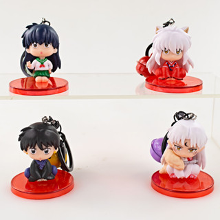 พวงกุญแจฟิกเกอร์ Pvc รูปการ์ตูนอนิเมะ Inuyasha ขนาด 4 ซม. 4 ชิ้น ต่อชุด