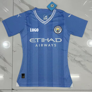 เสื้อกีฬาแขนสั้น ลายทีมชาติฟุตบอล City 23/24 ชุดเหย้า สําหรับผู้ชาย และผู้หญิง