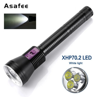 Asafee A37 ไฟฉายดําน้ํา XHP70 สวิตช์แม่เหล็ก พลังงานสูง แบตเตอรี่ 26650 โคมไฟอลูมิเนียม ถ้ํา ดําน้ํา ดําน้ํา พักผ่อนหย่อนใจ ดําน้ํา มืออาชีพ ไฟฉายดําน้ําลึก