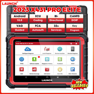 มาใหม่ เครื่องสแกนเนอร์วินิจฉัยรถยนต์ LAUNCH X431 PRO ELITE CAN FD DOIP All System 31+ Reset Active Test Auto OBD OBD2 2023