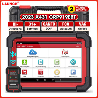 Launch X431 CRP919E เครื่องอ่านโค้ด BT CANFD DIOP ALL เครื่องมือวิเคราะห์ระบบ ECU Coding Active Test AF IMMO 31 Resets OBD2 Scanner