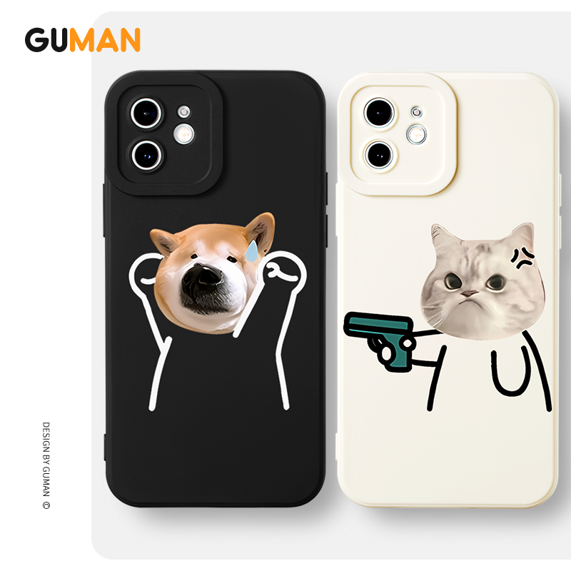 เคสโทรศัพท์มือถือ ซิลิโคนนิ่ม กันกระแทก ลายจับคู่น่ารัก สําหรับ iPhone 15 14 13 12 11 Pro Max SE 2020 X XR XS ip 8 7 Plus XYB1984