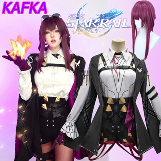 Honkai Star Rail Kafka Cosplay ชุดคอสเพลย์ พร้อมวิกผม honkai