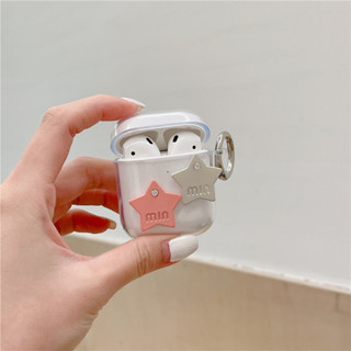 เคสหูฟัง ซิลิกา กันกระแทก ลายดาว แฟชั่น สําหรับ AirPods 1 2 3 Pro Pro 2 Pro