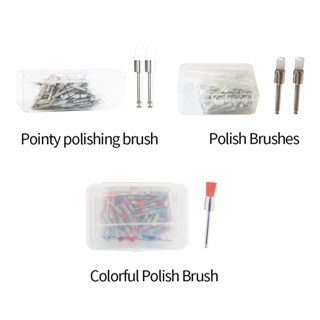 อุปกรณ์แปรงไนล่อนสําหรับใช้ขัดฟัน 100ชิ้น polishing brush