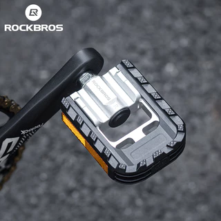 【TH Delivery】ROCKBROS คันเหยียบจักรยาน อะลูมิเนียมอัลลอยด์ กันลื่น ยึดเกาะดี ถอดติดตั้งง่าย บันไดจักรยานสำหรับ MTB