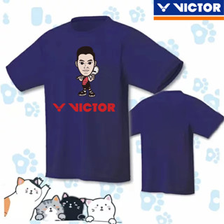 Victor 2023 ใหม่ เสื้อยืดคอกลม แขนสั้น แบบแห้งเร็ว สไตล์เกาหลี เหมาะกับการเล่นกีฬา แบดมินตัน สําหรับผู้ชาย และผู้หญิง