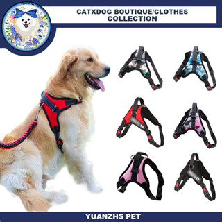 สายรัดอก รัดอกสุนัข ชุดรัดอกสุนัข สีพาสเทล  สำหรับสุนัขและแมว Dog Harness Lesh