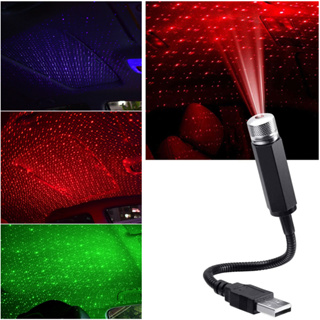 โคมไฟโปรเจคเตอร์ LED รูปดาว ท้องฟ้ากลางคืน โรแมนติก ชาร์จ USB สําหรับติดหลังคารถยนต์