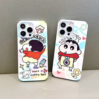 ชินจัง เคสตลกๆ เคสแข็ง เคสโทรศัพท์ iphone15 Pro 14 pro max เคสมือถือ iphone 11/12 pro max/13 pro/xs max/xr/8/7plus เคสไอโฟน7พลัส se2