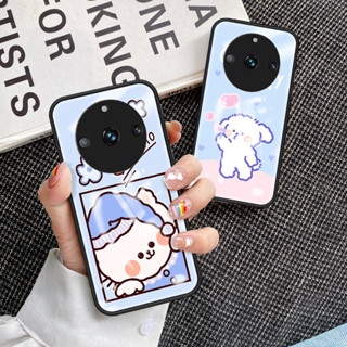 สําหรับ Rrealme 11 Pro Plus เคสโทรศัพท์ Rrealme 11 Pro Plus เคส กระจกนิรภัย เคสนิ่ม TPU ขอบป้องกัน แข็ง กันกระแทก แฟชั่น ฝาหลัง