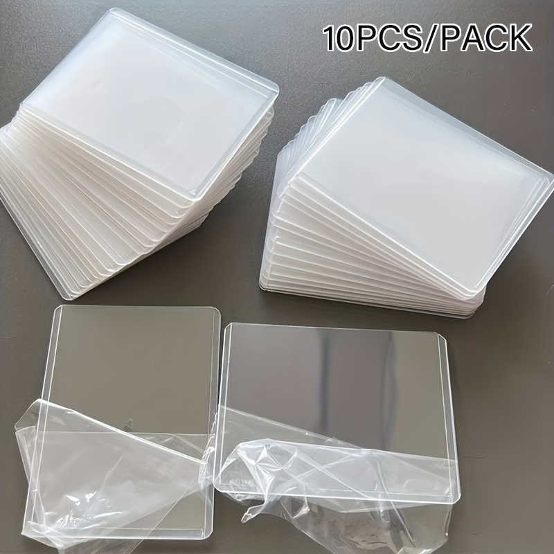 10 ชิ้น ด้านบน โหลด หนา เคสการ์ด โฟโต้การ์ด ป้องกัน, ปลอกด้านใน ใส เกม ที่ใส่การ์ด