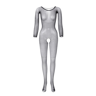 【HODRD】Womens BodyStocking Lingerie Long Sleeve Night Nylon O-Neck Sexy Sleep【Fashion】