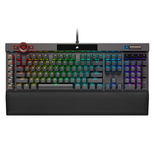 Corsair K100 RGB คีย์บอร์ดเล่นเกม แบบใช้สาย - CHERRY MX SPEED RGB สีเงิน - AXON เทคโนโลยีการประมวลผลไฮเปอร์ สําหรับ 4x Faster Throughput - 44-Zone RGB LightEdge