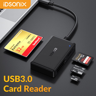 iDsonix 4 in 1 อะแดปเตอร์การ์ดรีดเดอร์ TF SD CF MS USB3.0 5Gbps สําหรับแล็ปท็อป คอมพิวเตอร์