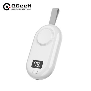 Qgeem แบตเตอรี่สํารอง 2500mah ชาร์จเร็ว แบบพกพา สําหรับ Apple Watch iWATCH 8 7 6 2-in-1