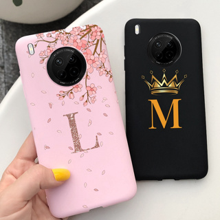 เคสโทรศัพท์ ซิลิโคนนิ่ม ผิวด้าน ลายตัวอักษรมงกุฎ สําหรับ Huawei Y9a FRL-22 FRL-23 Y 9 A 2022