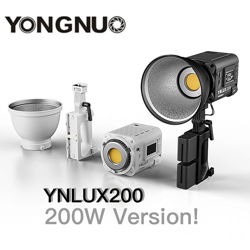 Yongnuo ไฟ LED LUX200 YNLUX200 200W 5600K พร้อมอะแดปเตอร์