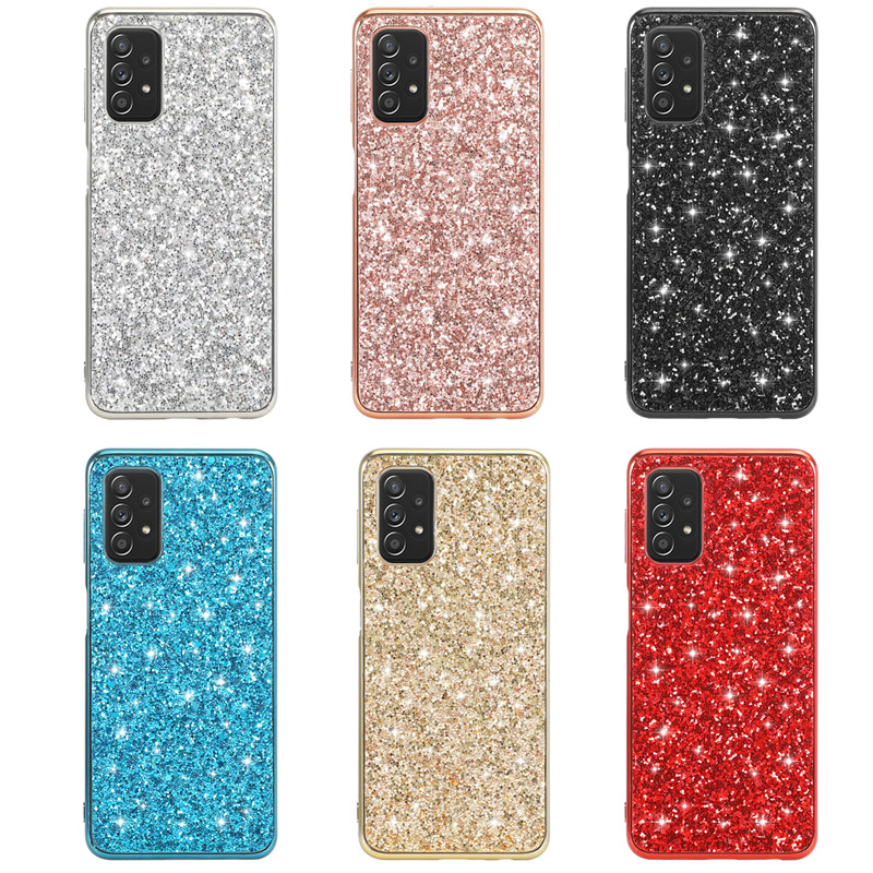หรูหราเลื่อม Glitter สําหรับ Samsung Galaxy M23 F23 M30s M21 Bling Shiny TPU กรณี Anti-drop Full Bod