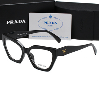 แว่นตากันแดด กรอบสี่เหลี่ยม กรอบแบน ลาย Prada 203 สไตล์วินเทจ คลาสสิก