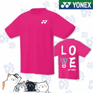 Yonex ใหม่ เสื้อยืดลําลอง แขนสั้น พิมพ์ลายแบดมินตัน ระบายอากาศ สําหรับผู้ชาย ผู้หญิง 2023