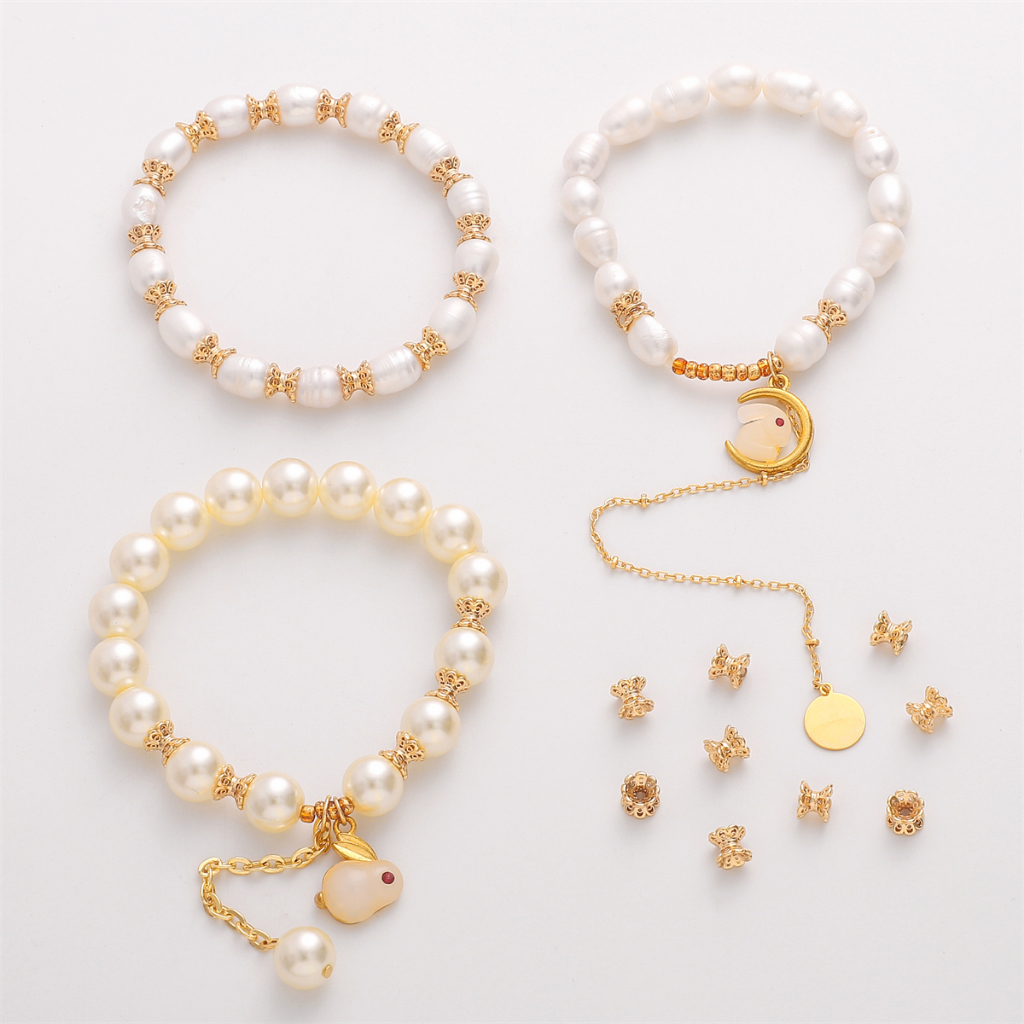 [5X6 มม.] ลูกปัดสเปเซอร์ ชุบทอง 14k ลายดอกไม้ ขนาดเล็ก อุปกรณ์เสริม สําหรับสร้อยคอ สร้อยข้อมือ DIY 5 ชิ้น - รูปที่ 5