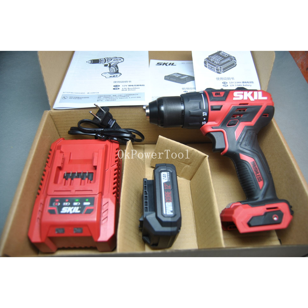 SKIL สว่านไฟฟ้า 12V มัลติฟังก์ชั่น Original Brushless Hand สว่านไฟฟ้าไขควงไฟฟ้า 5290 ยี่ห้อใหม่พร้อม