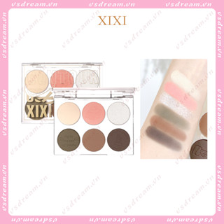 Xixi Fun พาเลทอายแชโดว์ ไฮไลท์คอนทัวร์ บลัชออน เนื้อแมตต์ หกสี อเนกประสงค์ สําหรับผู้เริ่มต้น