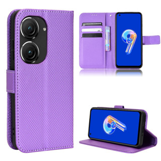 เคสโทรศัพท์มือถือหนัง ฝาพับ พร้อมช่องใส่บัตร สําหรับ Asus Zenfone 9 10 Zenfone 9 10