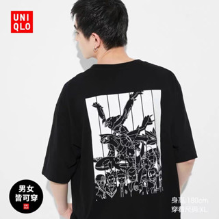 Uniqlo เสื้อยืด แขนสั้น พิมพ์ลาย Pok é mon สําหรับผู้ชาย และผู้หญิง