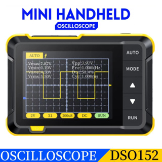 Fnirsi DSO152 ออสซิลโลสโคปดิจิทัล แบบมือถือ 2023 เวอร์ชั่นใหม่ 2.5MSa S 200KHz แบนด์วิดท์อนาล็อก 800 VPP พร้อมเอาท์พุต PWM