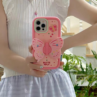 เคสซิลิโคนนิ่ม ลายผีเสื้อ สามมิติ สําหรับ iPhone14 13 12 11 Pro MAX