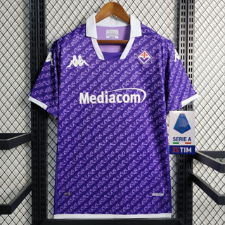 เสื้อกีฬาแขนสั้น ลายทีมชาติฟุตบอล Fiorentina 2023-24 ชุดเหย้า สําหรับผู้ชาย