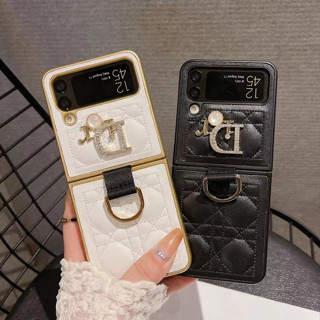 Samsung Galaxy Z Flip 3 Flip 4 แฟชั่น พรีเมี่ยม หนัง บาง กันกระแทก เคสแข็ง