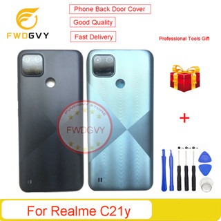 อะไหล่ฝาครอบประตูหลัง แบบเปลี่ยน สําหรับ Realme C21Y RMX3261 RMX3263