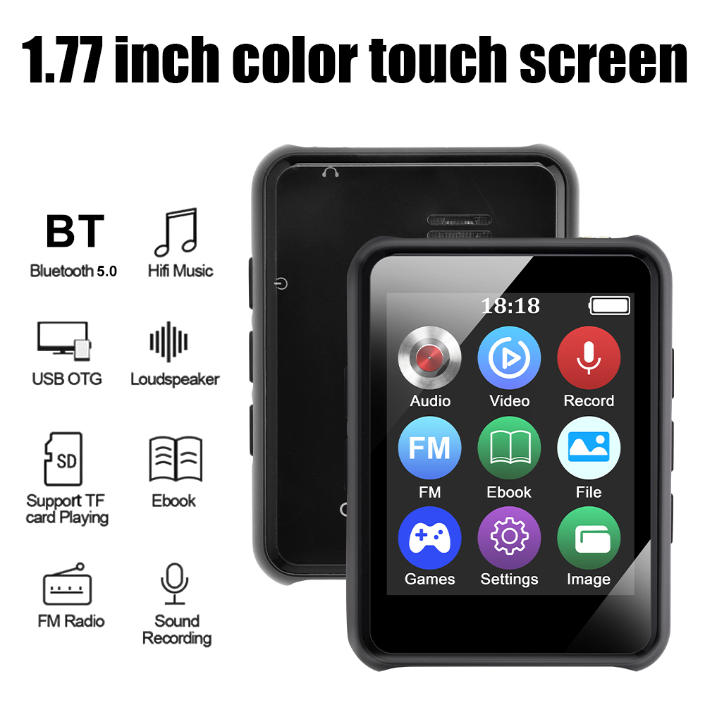 《 In STOCK 》2022 MP3 เครื ่ องเล ่ นเพลงขนาดเล ็ กบลูทูธ 5.0 กีฬานักเรียน