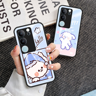 เคสโทรศัพท์มือถือกระจกนิรภัย TPU แบบนิ่ม ขอบแข็ง กันกระแทก สําหรับ VIVO V17 Pro V17 Pro เคส