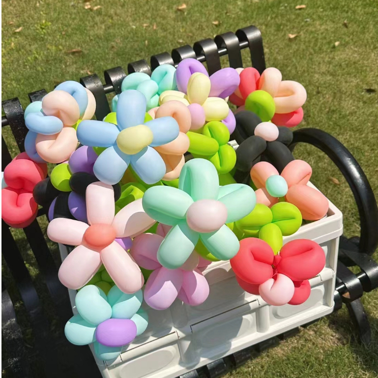 Xtz ลูกโป่งยาว สีมาการอง ไซซ์ 260Q สําหรับตกแต่งปาร์ตี้วันเกิด DIY