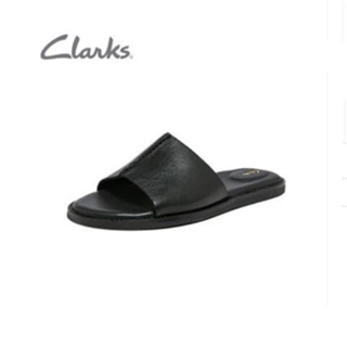 Clarks รองเท้าแตะ พื้นแบน แบบนิ่ม สวมใส่สบาย แบบเรียบง่าย แฟชั่นสําหรับผู้หญิง