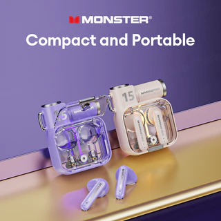 Monster XKT15 หูฟังบลูทูธคุณภาพเสียงไฮไฟการออกแบบนวัตกรรมอายุการใช้งานแบตเตอรี่ยาวนานพร้อมไมโครโฟนบลูทูธ 5.3