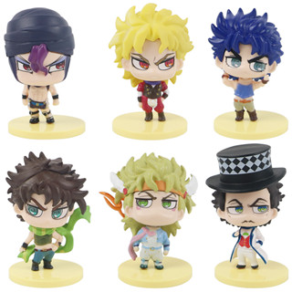 โมเดลฟิกเกอร์ PVC อนิเมะ JoJos Bizarre Adventure Jonathan Joestar Kujo Jotaro Dio BrandoJoseph Joestar Q Version ขนาด 7-8 ซม. 6 ชิ้น ต่อชุด