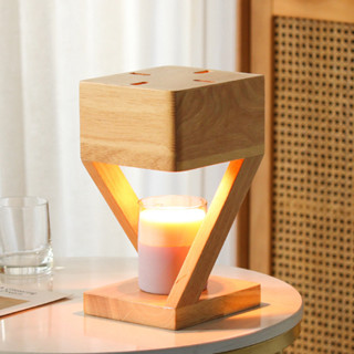 Oak Candle Warmer Aromatherapy Melting Wax Lamp Fragrance Essential Oil Melting Candle Night Light