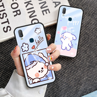 สําหรับ VIVO Y11 2019 เคสโทรศัพท์ VIVO Y11 2019 เคส กระจกนิรภัย เคสนิ่ม TPU ขอบป้องกัน แข็ง กันกระแทก แฟชั่น เคสด้านหลัง