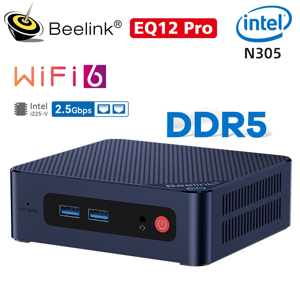 Beelink Mini PC EQ12/EQ12 Pro Intel 12th Intel Core N100/N305 Win 11Pro DDR5 8/16G 500G Type C คอมพิ