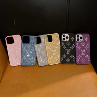 Bling bling Diamond lv. เคสป้องกันโทรศัพท์มือถือ ลายแบรนด์แฟชั่น สําหรับ iPhone 14 13 12 11 Pro Max 11 12 Promax