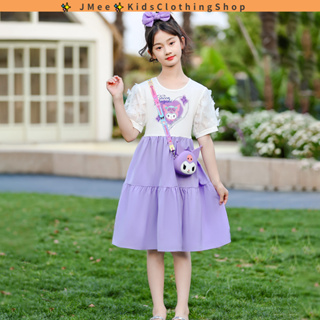 [สปอต] 3-14 ปี ชุดการ์ตูนเด็กผู้หญิงการพิมพ์ชุดเด็กฤดูร้อนฤด…